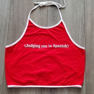 Rare Halter Crop Tank